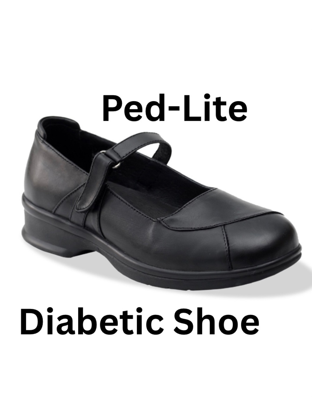Ped-Lite Connee Womens Diabetic Shoes Black 20300 Like New Condition 6.5W